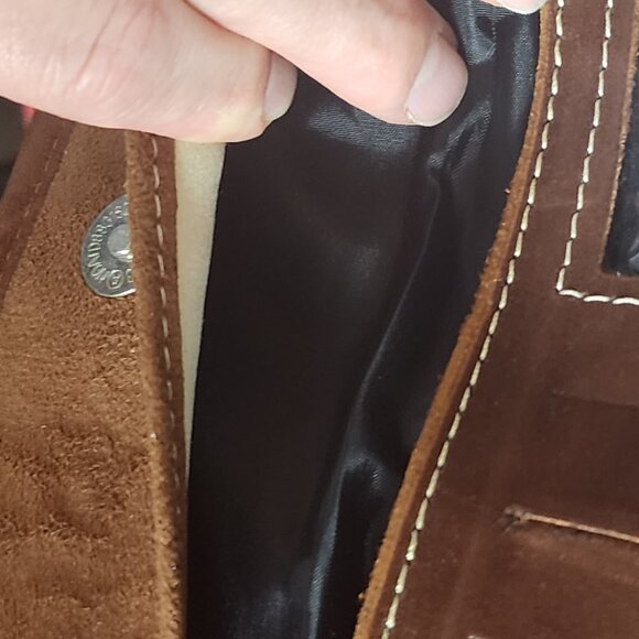 JL Brand Mexican Floral Design Embroidered Leather Snap Shut Wallet / Clutch RGL - Picture 13 of 16